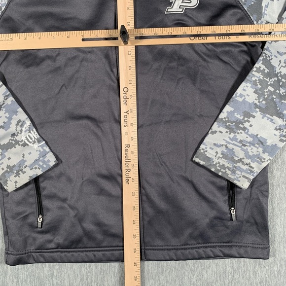 Purdue Boilermakers Jacket Mens Small Gray Camo NCAA Football Colosseum OHT - Picture 11 of 13
